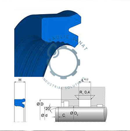 سیل یک طرفه برای شفت مطابق با ISO 5597