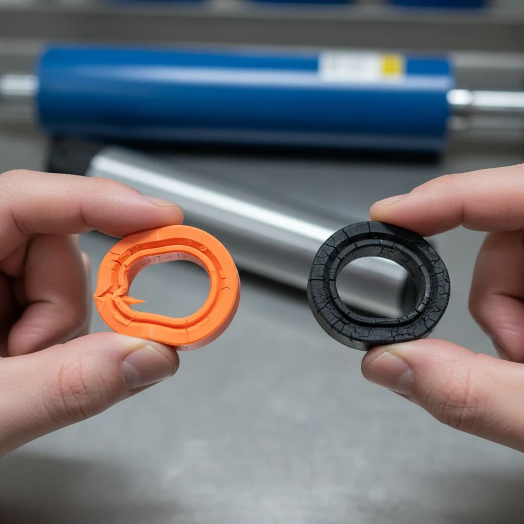 مقایسه پکینگ شفت سالم و خراب و ترک خورده