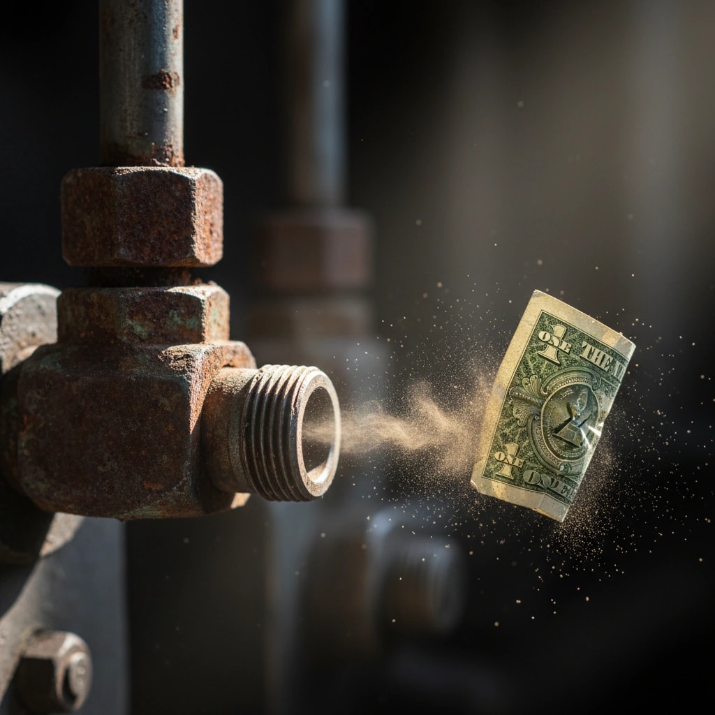 نشت هوا و زیان مالی