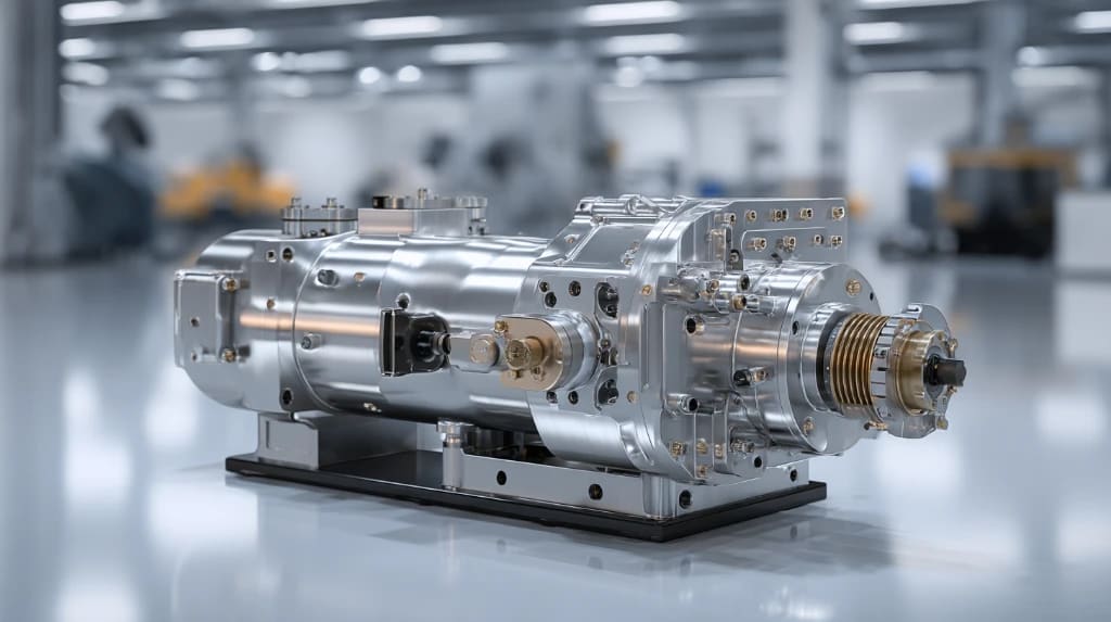 نمای فلزی پمپ هیدرولیک پیستونی صنعتی