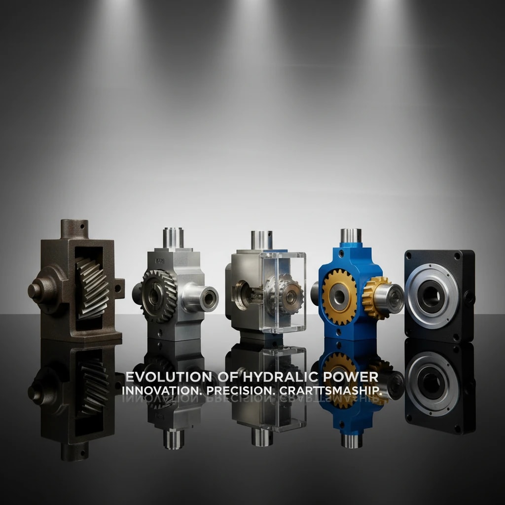 نمایش تکامل و تنوع طرح های پمپ هیدرولیک دنده ای