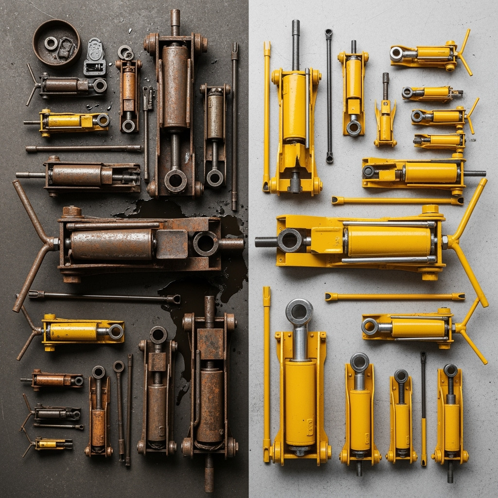 جک هیدرولیک یک طرفه و دو طرفه؛ مقایسه جک های فرسوده و جدید.