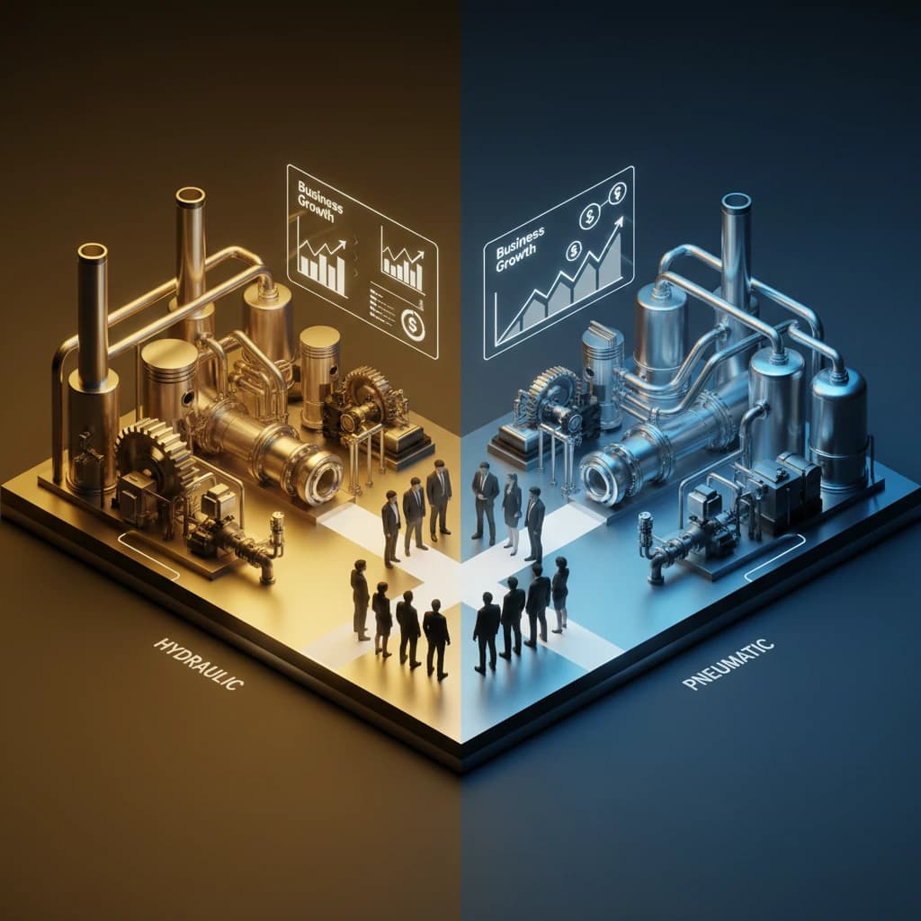 ساختار فنی و تحلیل اقتصادی هیدرولیک در مقابل پنوماتیک