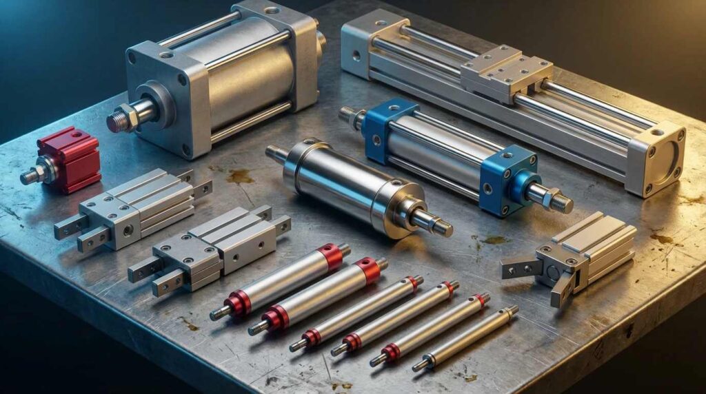 مجموعه سیلندر ها و عملگر های پنوماتیک صنعتی نکات خرید جک پنوماتیک