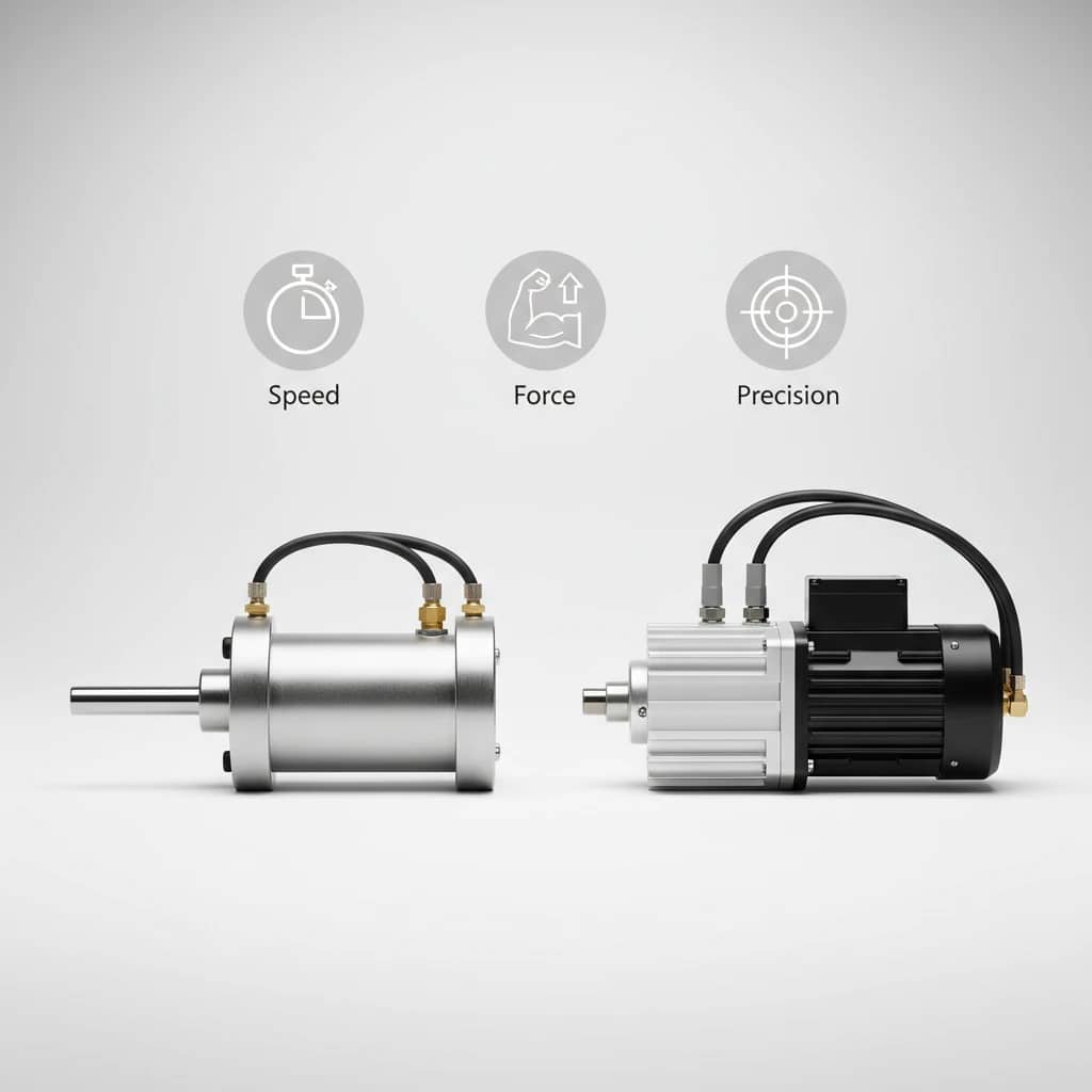 مقایسه عملکرد و ویژگی های جک پنوماتیک یا برقی