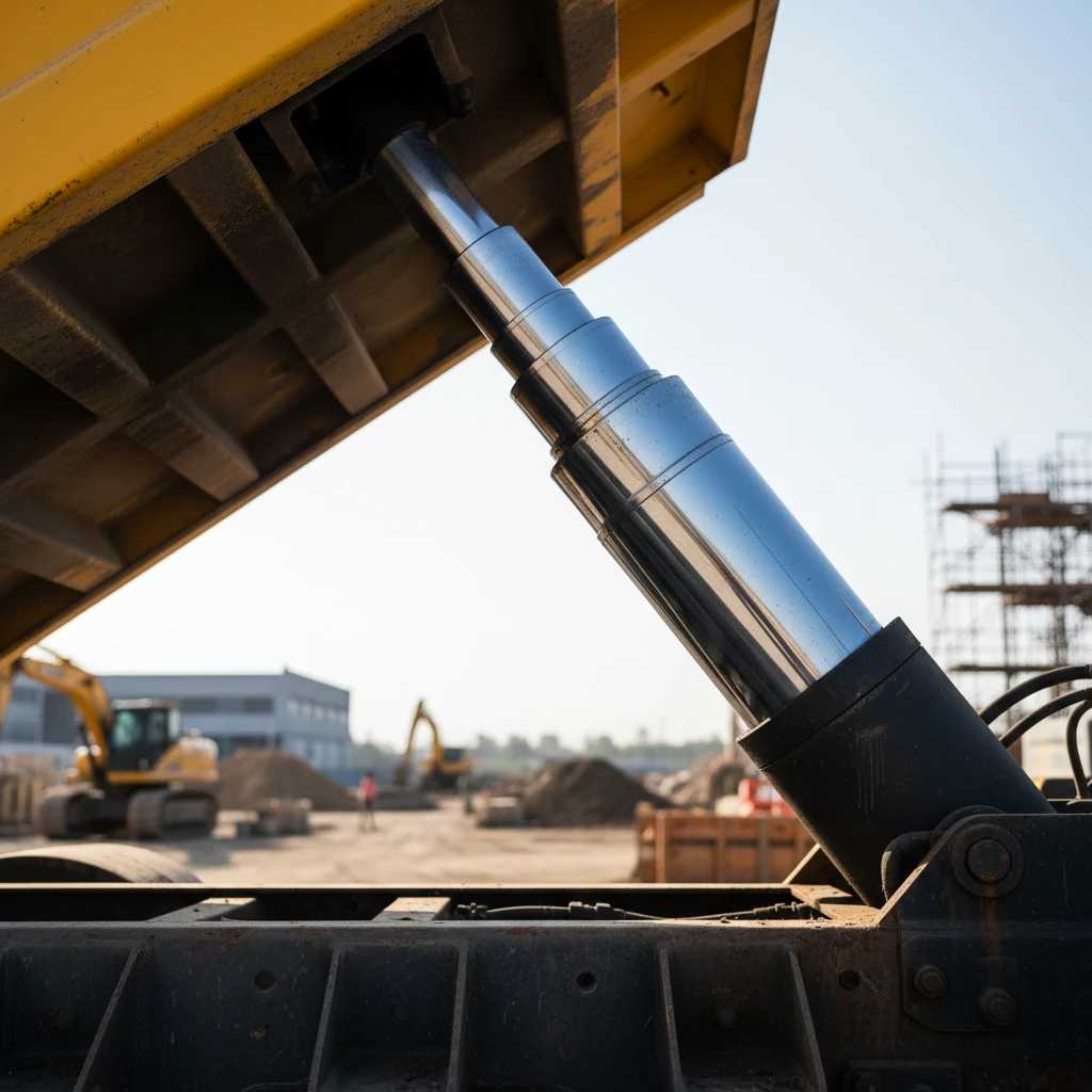 تخلیه سریع و مطمئن بار؛ یکی از مهم‌ ترین کاربرد جک‌ های تلسکوپی در حمل و نقل.