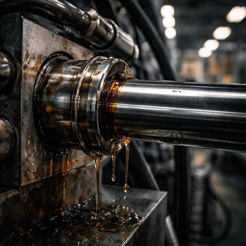 علائم ظاهری نشتی جک هیدرولیک در خط تولید