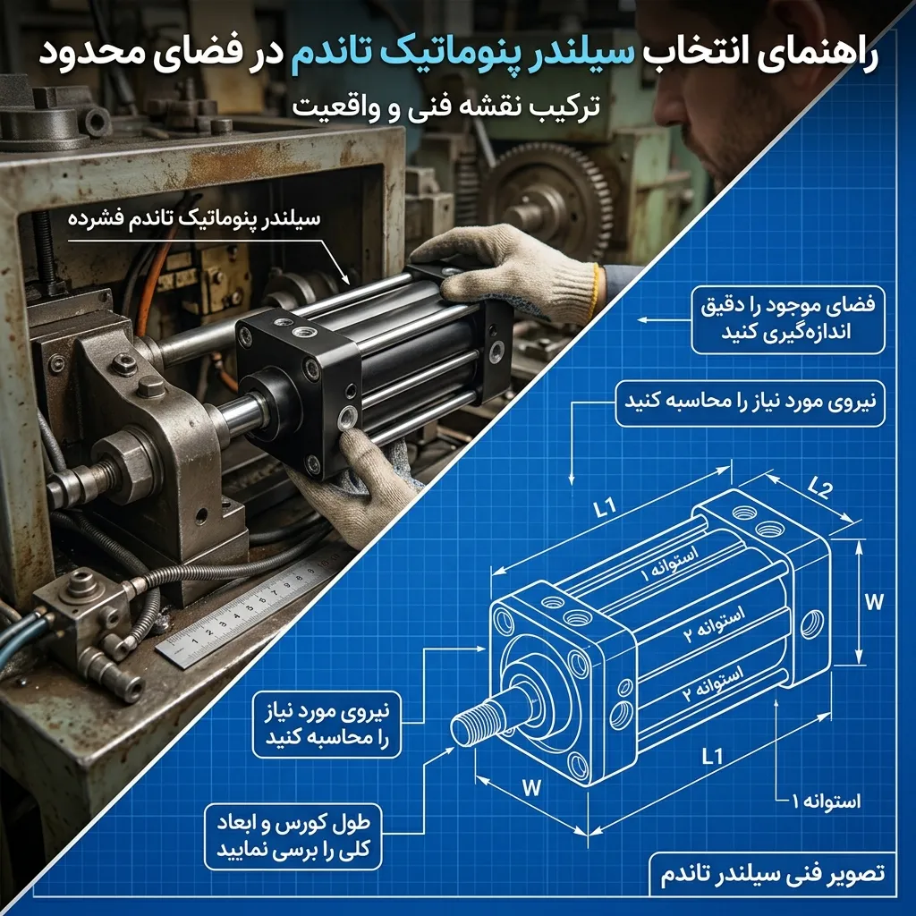 راهنمای انتخاب سیلندر پنوماتیک تاندم